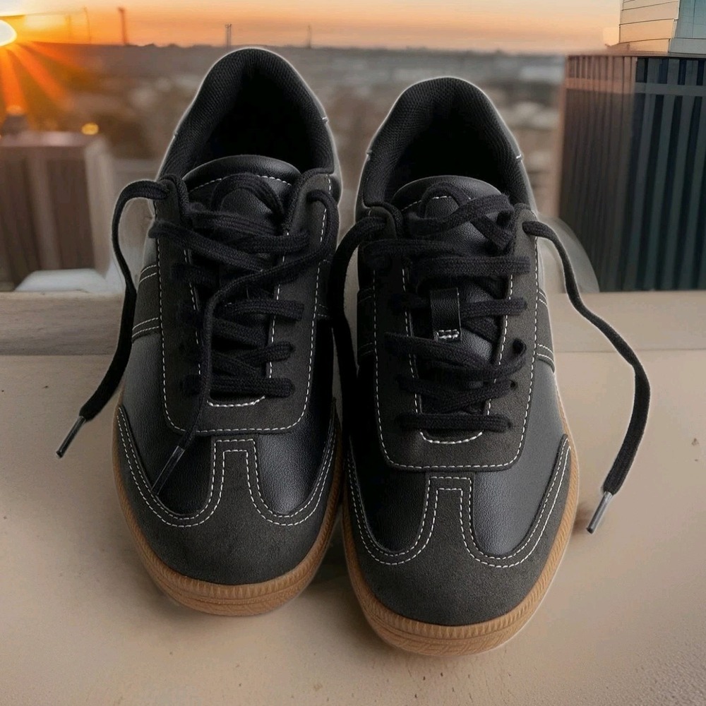 J.Crew Field Sneakers In Black Women's US Size 6H NWOB‎